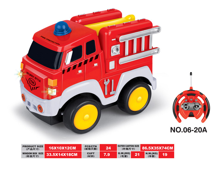 卡通消防车(带声音+音乐) 06-20A